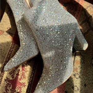 Betsy Johnson Cady Ankle Boot Rhinestone. Size 8.